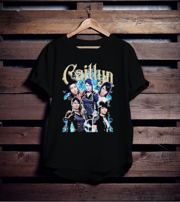 Caitlyn Kiramman League Of Legends Character Montage T-Shirt