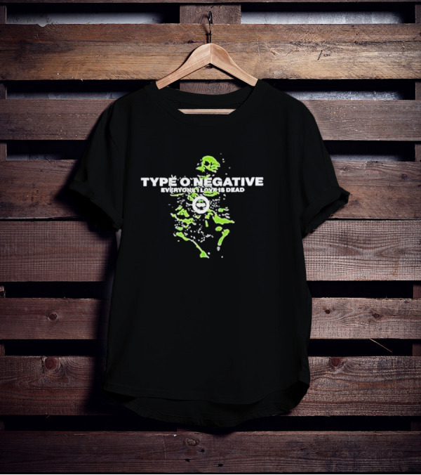 Type O Negative Everyone I Love Is Dead Green Skeleton T-Shirt