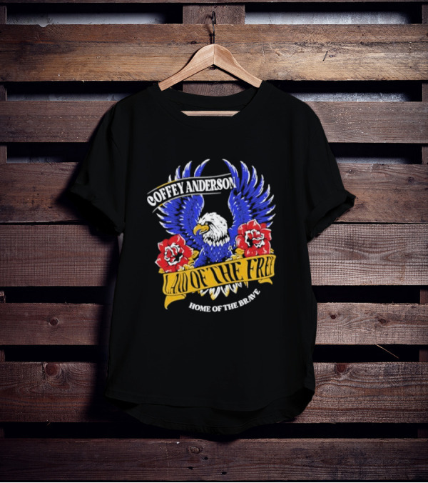 Coffey Anderson Land Of The Free Home Of The Brave Eagle Roses T-Shirt