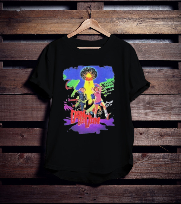 Dan Da Dan Manga Anime UFO Adventure Neon Colors T-Shirt