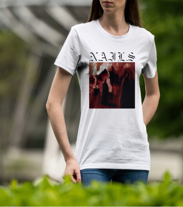 NAILS Abandon All Life Dark Abstract T-Shirt