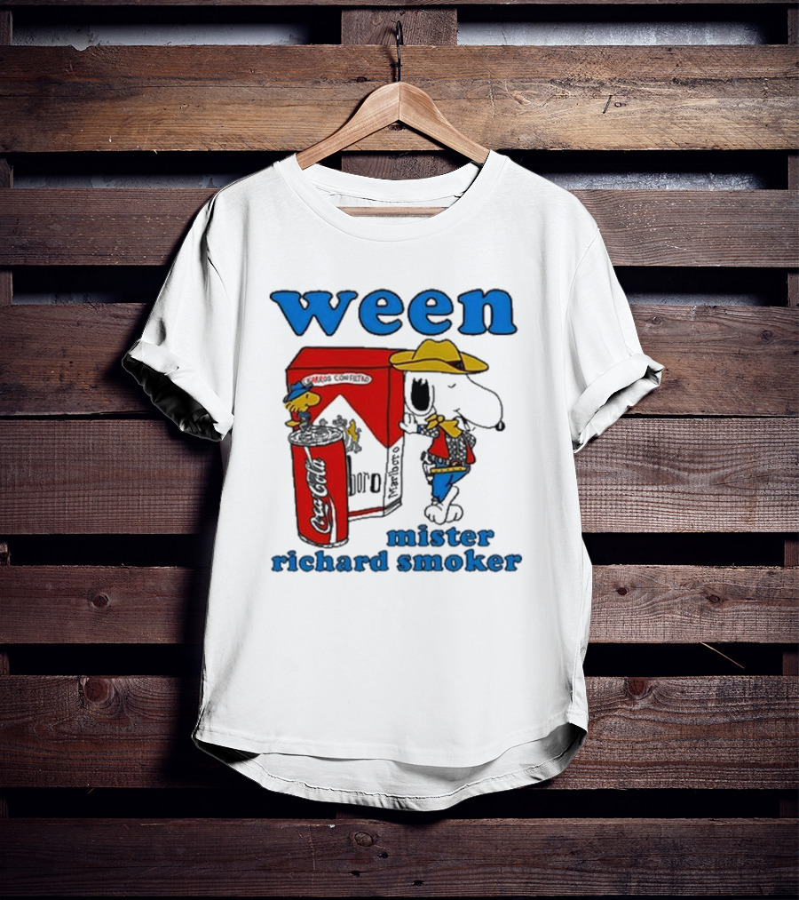 Ween Snoopy Cowboys Mister Richard Smoker Coca-Cola Marlboro T-Shirt