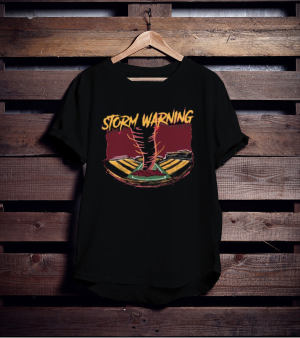 Iowa State Storm Warning Tornado Football Field Scene T-Shirt