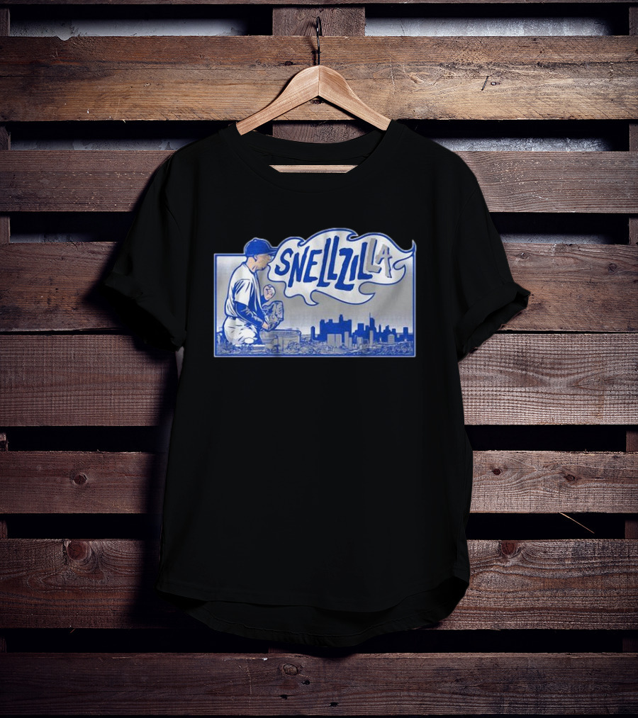 Blake Snell Snellzilla LA Baseball Pitcher City Skyline T-Shirt