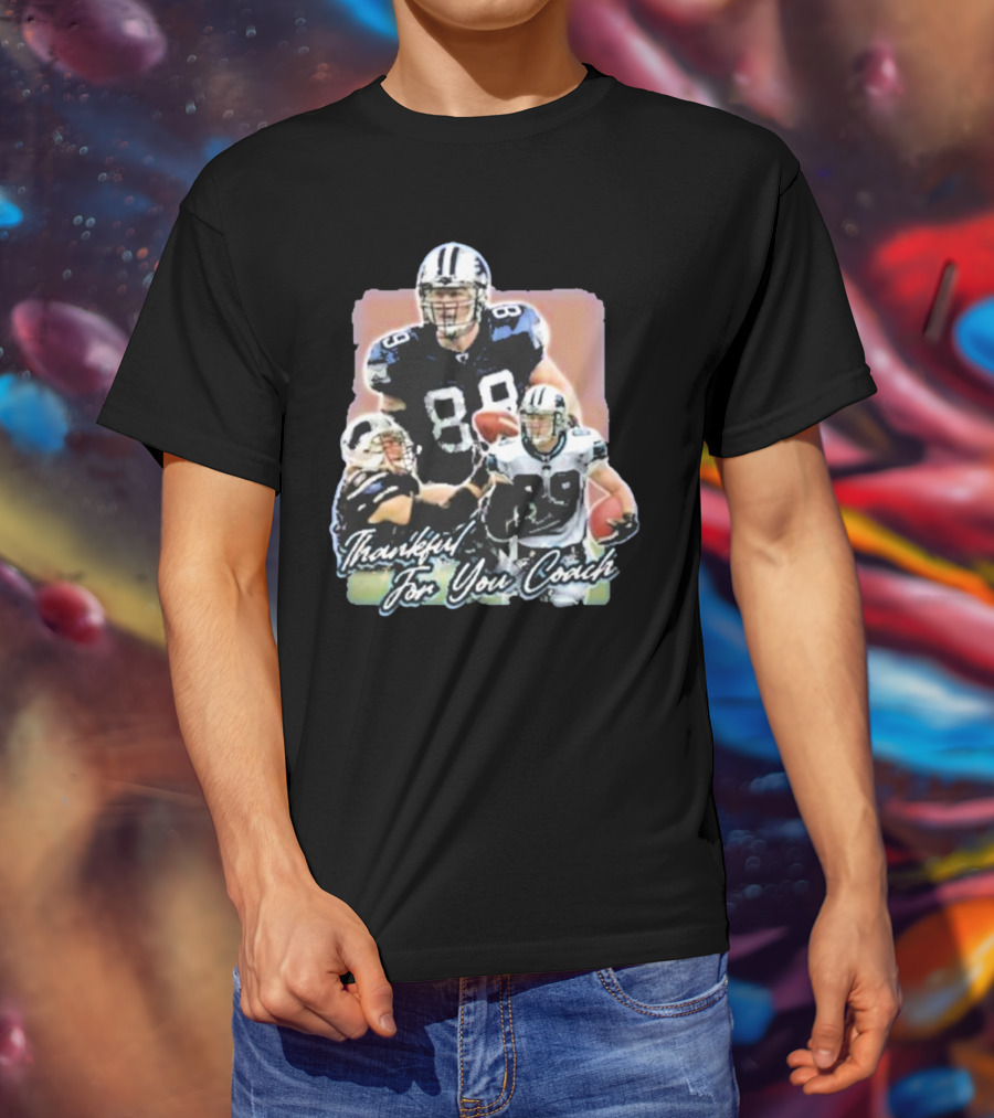 Thankful For You Coach Football Gratitude 89 Detroit T-Shirt
