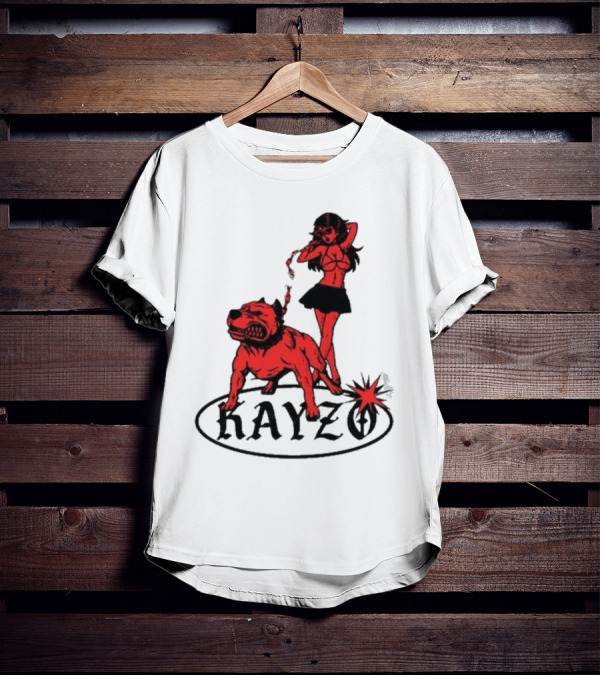 Kayzo Unleashed Red Dog And Woman T-Shirt
