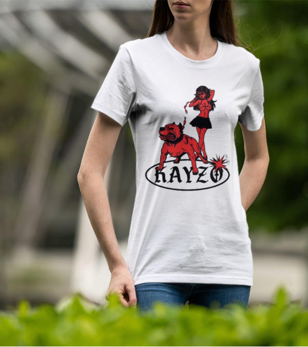 Kayzo Unleashed Red Dog And Woman T-Shirt