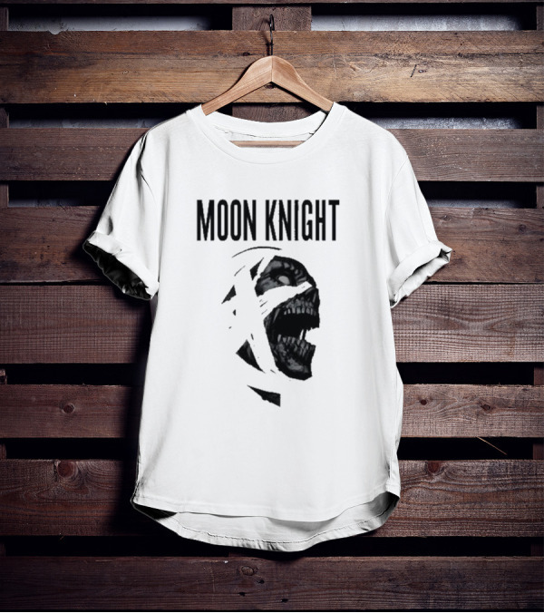 Moon Knight Logo With Intense Wrapped Mask T-Shirt