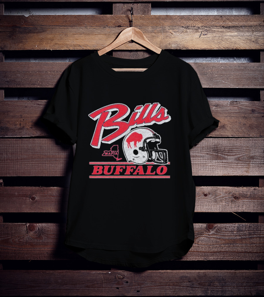 Bills Mafia Buffalo Football Helmet Red And White T-Shirt
