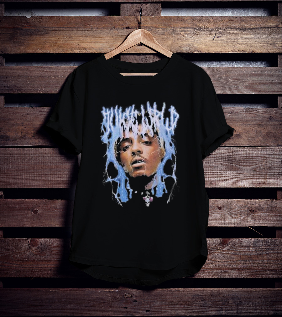 Juice WRLD Lightning Face Surrounded By Blue Electricity T-Shirt