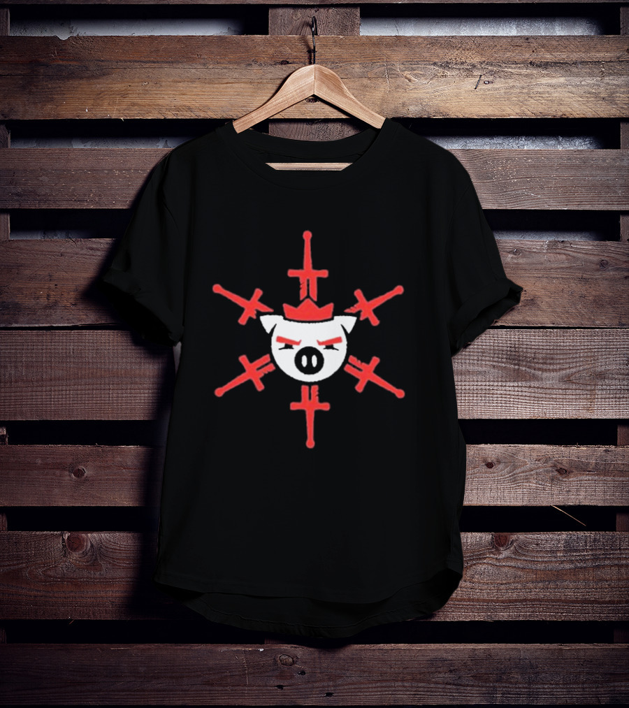 Technoblade Holiday Swordflake Pig Crown T-Shirt