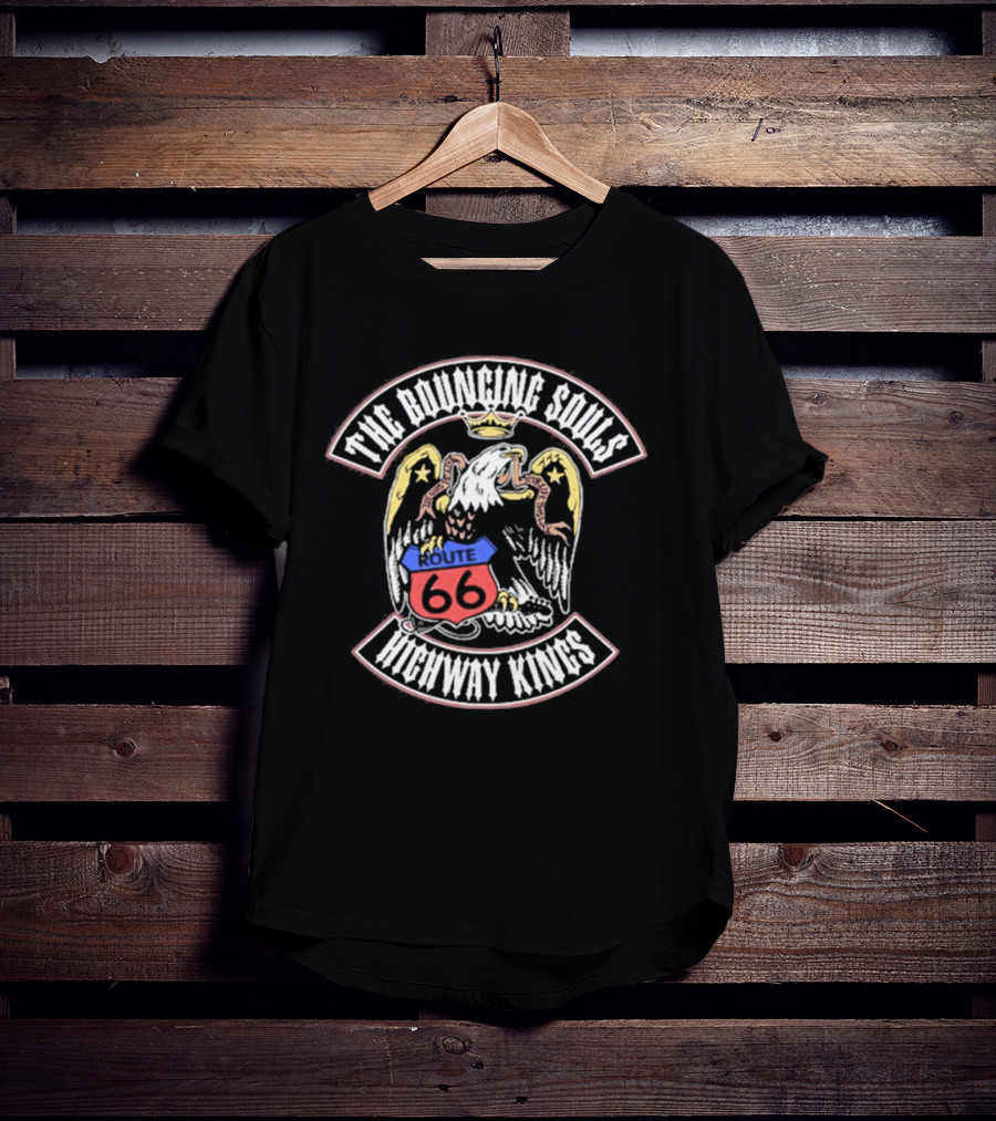 The Bouncing Souls Route 66 Highway Kings Eagle Emblem T-Shirt