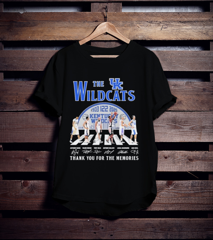 The Kentucky Wildcats 1903-2025 Thank You For The Memories Anthony Davis Signature Rondo Mashburn T-Shirt
