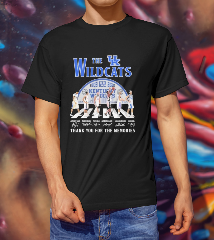 The Kentucky Wildcats 1903-2025 Thank You For The Memories Anthony Davis Signature Rondo Mashburn T-Shirt