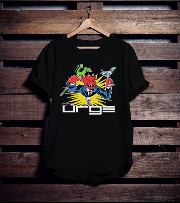 The Urge Devil Holding Pitchfork And Martini T-Shirt