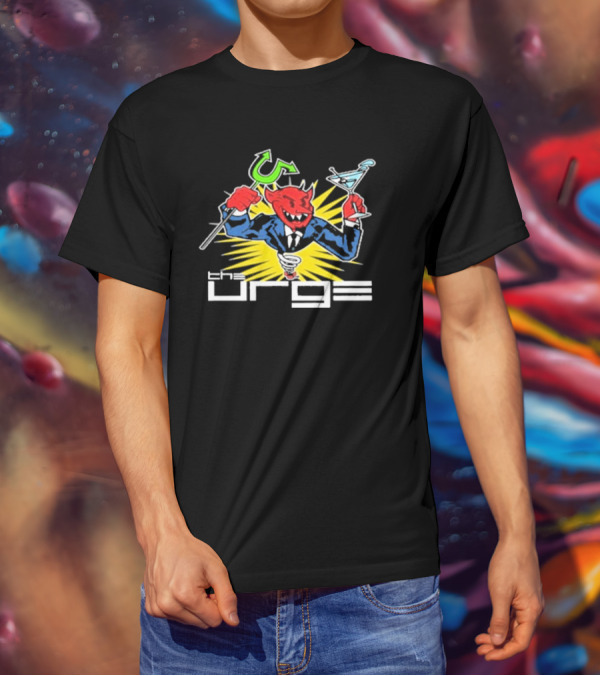The Urge Devil Holding Pitchfork And Martini T-Shirt
