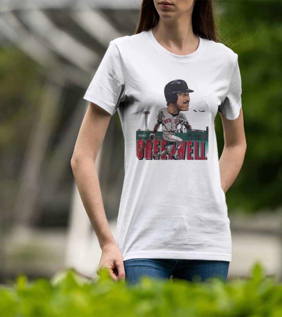 Mike Greenwell Boston Red Sox Baseball Legend Caricature Fenway Park T-Shirt