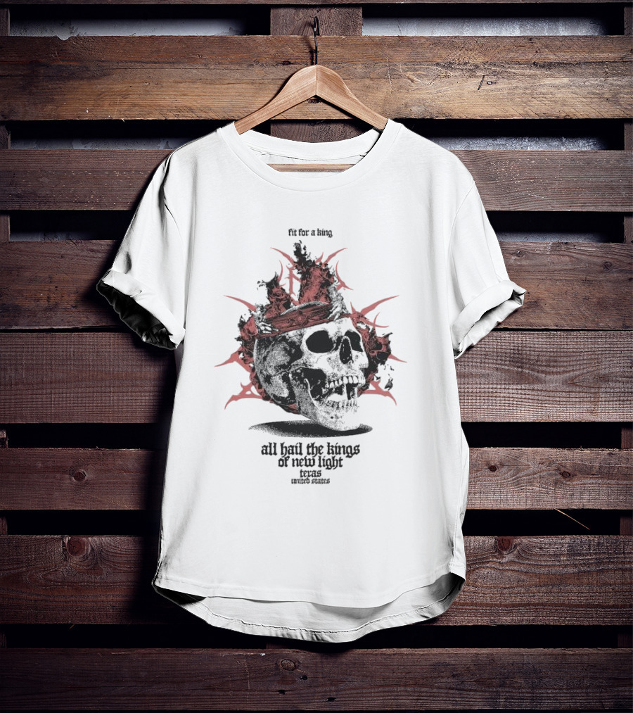 Fit For A King Skull All Hail The Kings Of New Light Texas United States T-Shirt