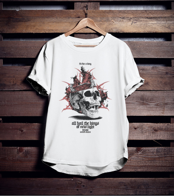 Fit For A King Skull All Hail The Kings Of New Light Texas United States T-Shirt