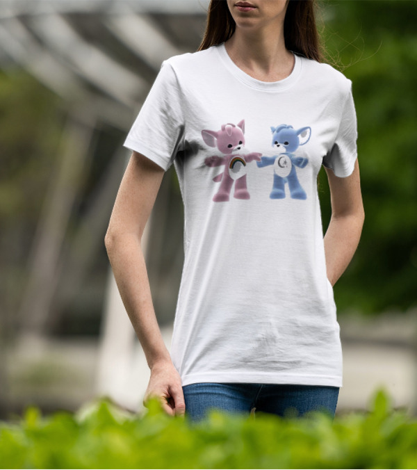 Carebear Rainbow And Moon Friends T-Shirt