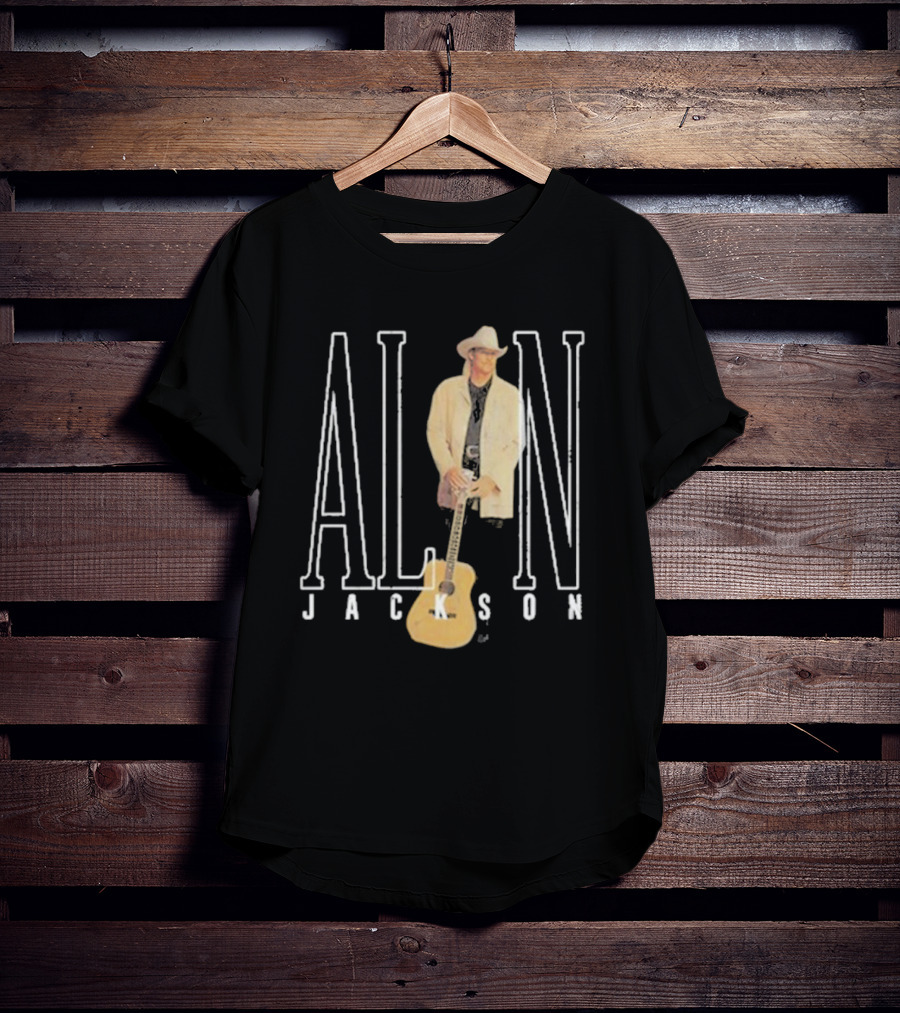 Alan Jackson Country Music Icon Standing With Guitar T-Shirt