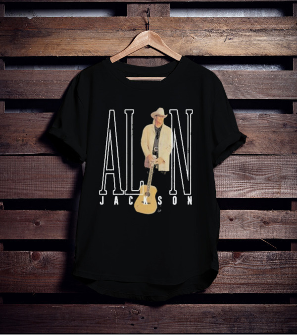 Alan Jackson Country Music Icon Standing With Guitar T-Shirt