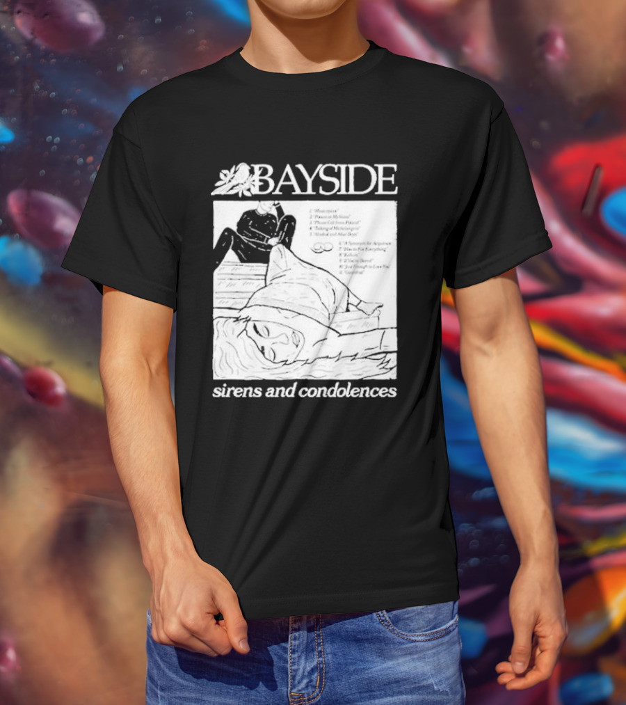 Bayside Sirens And Condolences Album Cover Artwork With Tracklist T-Shirt