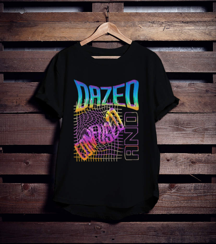 Dazed And Confused Vibrant Psychedelic Pattern Midnight Law T-Shirt