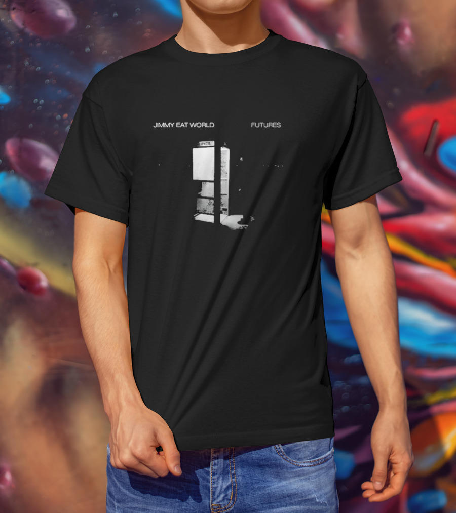 Jimmy Eat World Futures Album Art Black And White Phone Booth T-Shirt