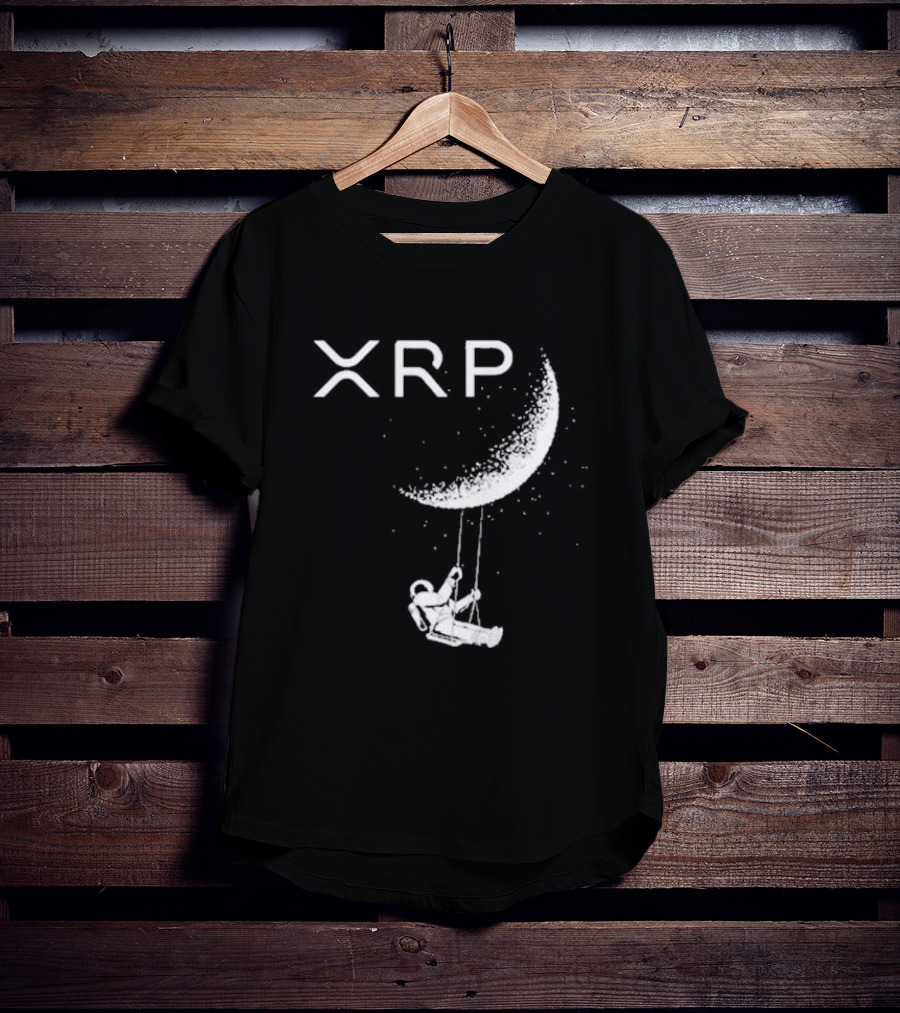 XRP Astronaut Swinging On The Moon T-Shirt