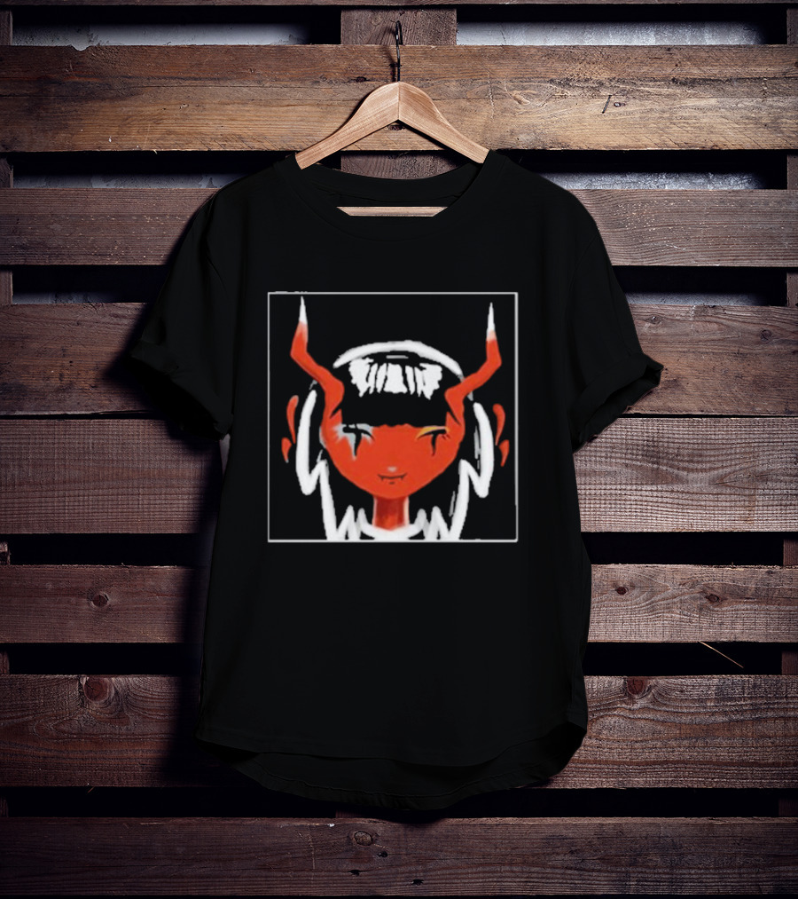 Meowskulls IRL Red Masked Character With Horns And Headphones T-Shirt