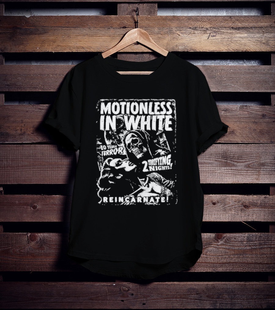 Motionless In White 10 Years Of Terror 2 Terrifying Nights Reincarnate T-Shirt