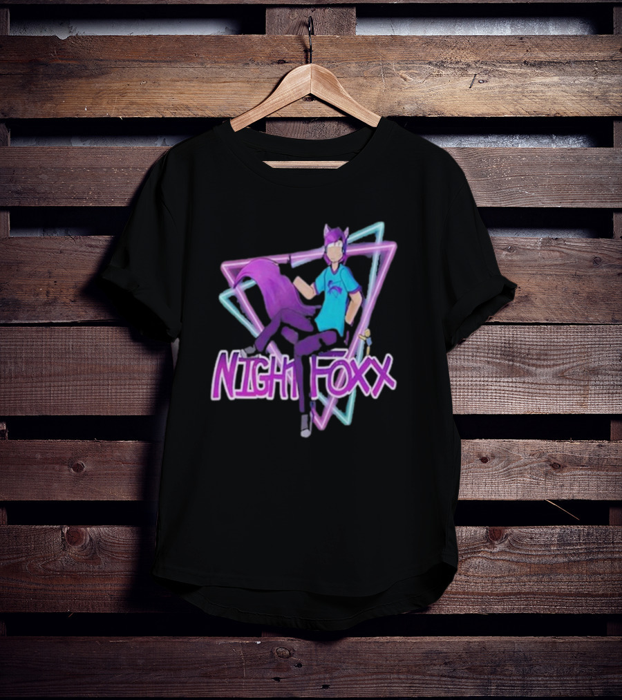 NightFoxx Neon Triangle Aesthetic T-Shirt