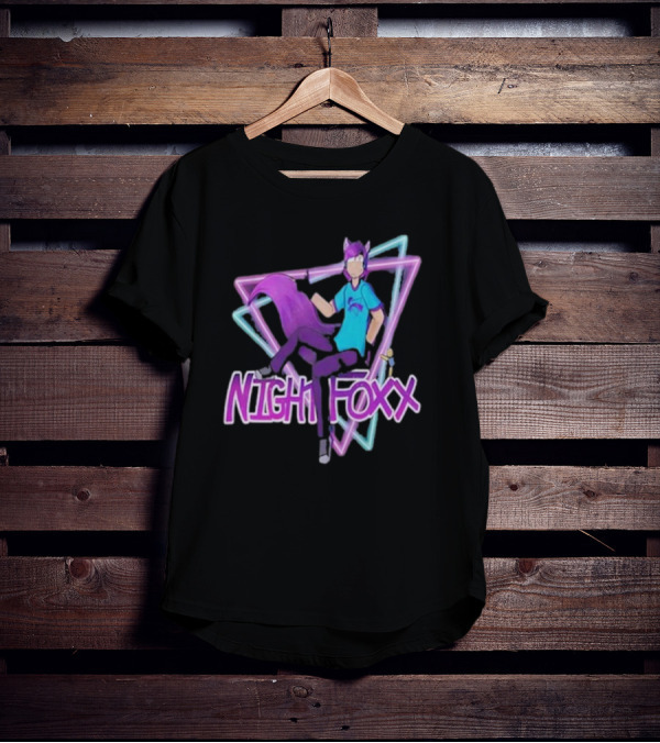 NightFoxx Neon Triangle Aesthetic T-Shirt