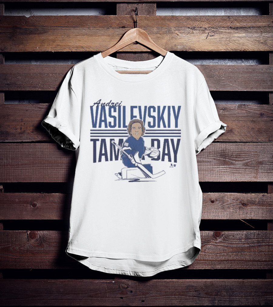 Andrei Vasilevskiy Tampa Bay Goaltender Caricature T-Shirt