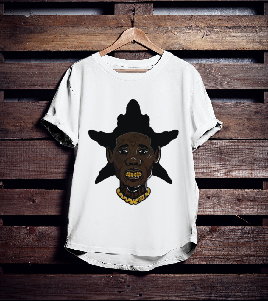 El Snappo Zootieee Wrld Star Head Gold Teeth Necklace T-Shirt
