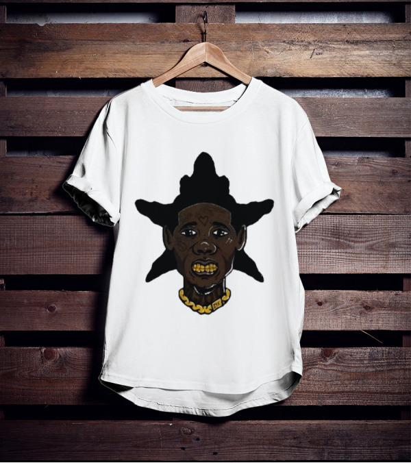 El Snappo Zootieee Wrld Star Head Gold Teeth Necklace T-Shirt