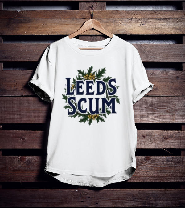 Leeds Scum Christmas Holly Festive T-Shirt