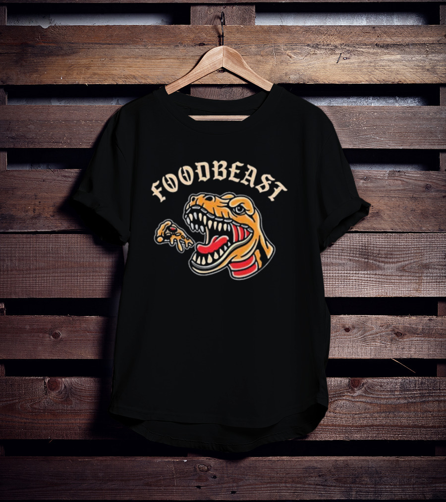 FOODBEAST Dinosaur Eating Pizza T-Shirt