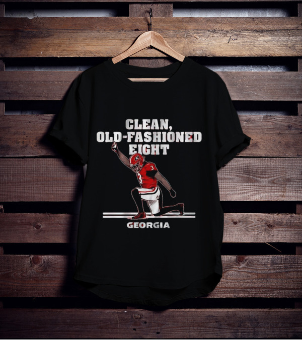 Georgia Clean, Old-fashioned Eight Football Player In Red Uniform T-Shirt
