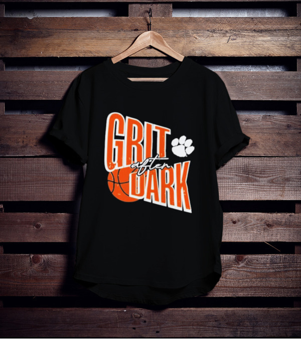 Grit After Dark Basketball Paw Prints T-Shirt