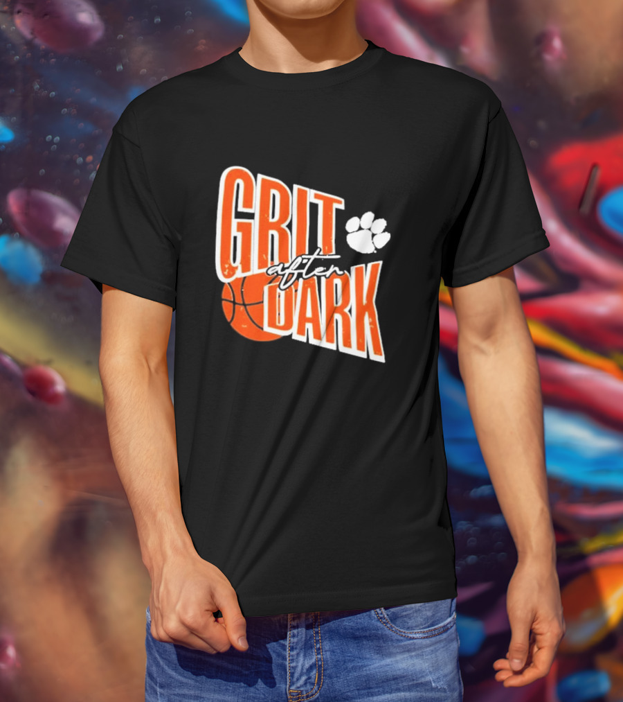 Grit After Dark Basketball Paw Prints T-Shirt