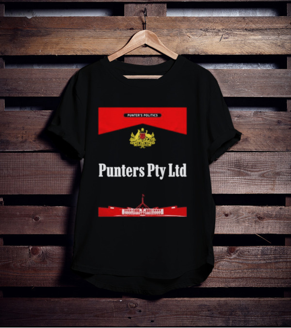 Punter’s Politics Punters Pty Ltd Government Parliament Building Emblem T-Shirt