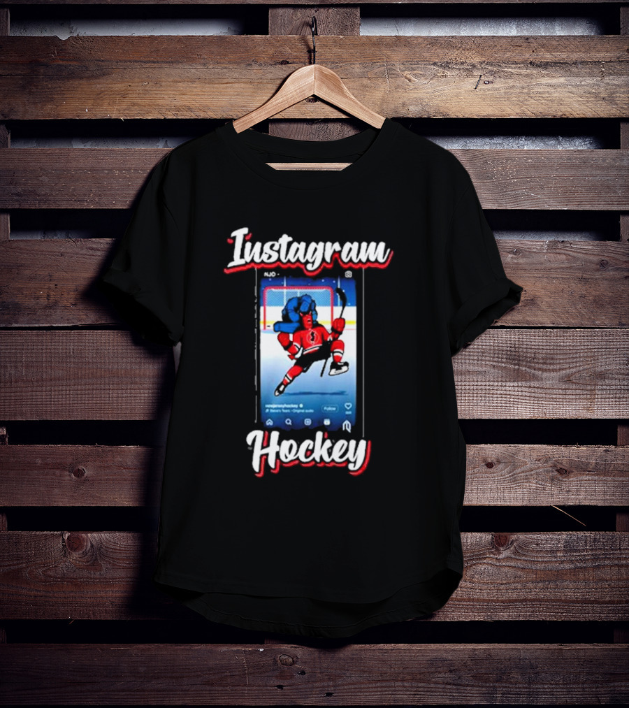 Instagram Hockey Post Jersey Devils Player Action T-Shirt