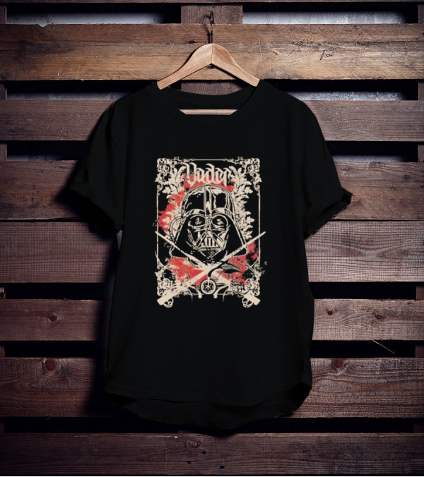 Vader Star Wars Decor Slim Fit Medieval Floral T-Shirt
