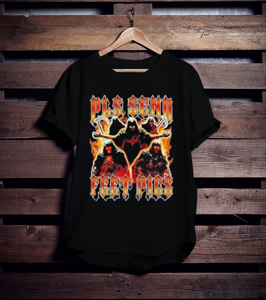 Pls Send Feet Pics Reaper Flames Vintage T-Shirt