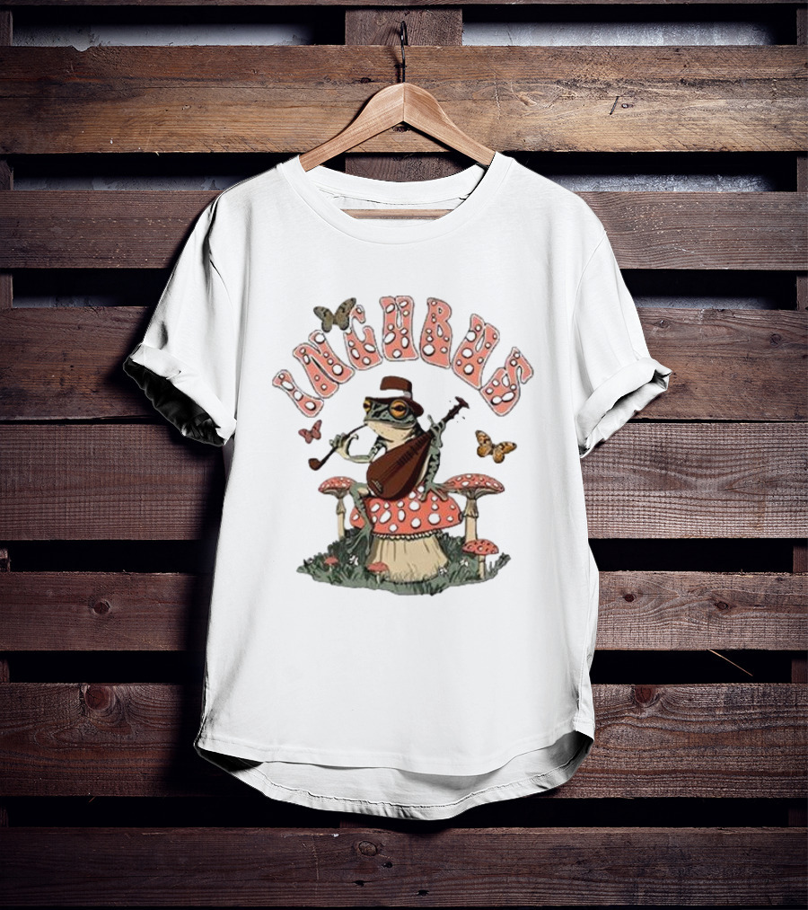 Incubus Mushroom Frog With Guitar And Butterflies T-Shirt