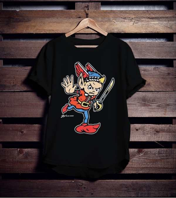 Cleveland United Vintage Cartoon Style Warrior Elf With Sword T-Shirt