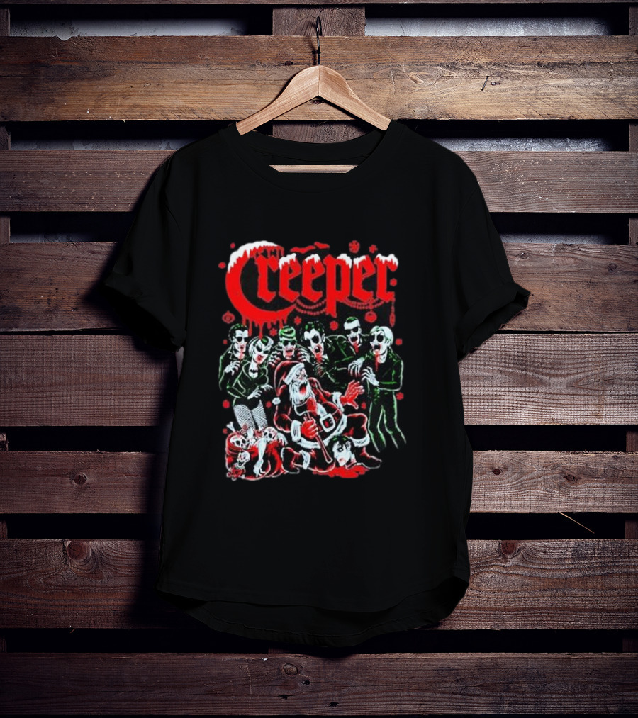 Creeper Sol Rac Santa Christmas Party T-Shirt