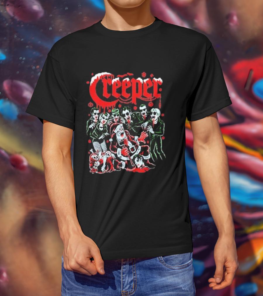 Creeper Sol Rac Santa Christmas Party T-Shirt